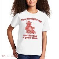 I'm Not Having A Good Time Bear Meme – Funny Bear, Relatable Humor Kids T-Shirt thumb 2
