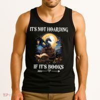 ItS Not Hoarding If ItS Books Funny Nerd Dragon Lover Tank Top thumb 3