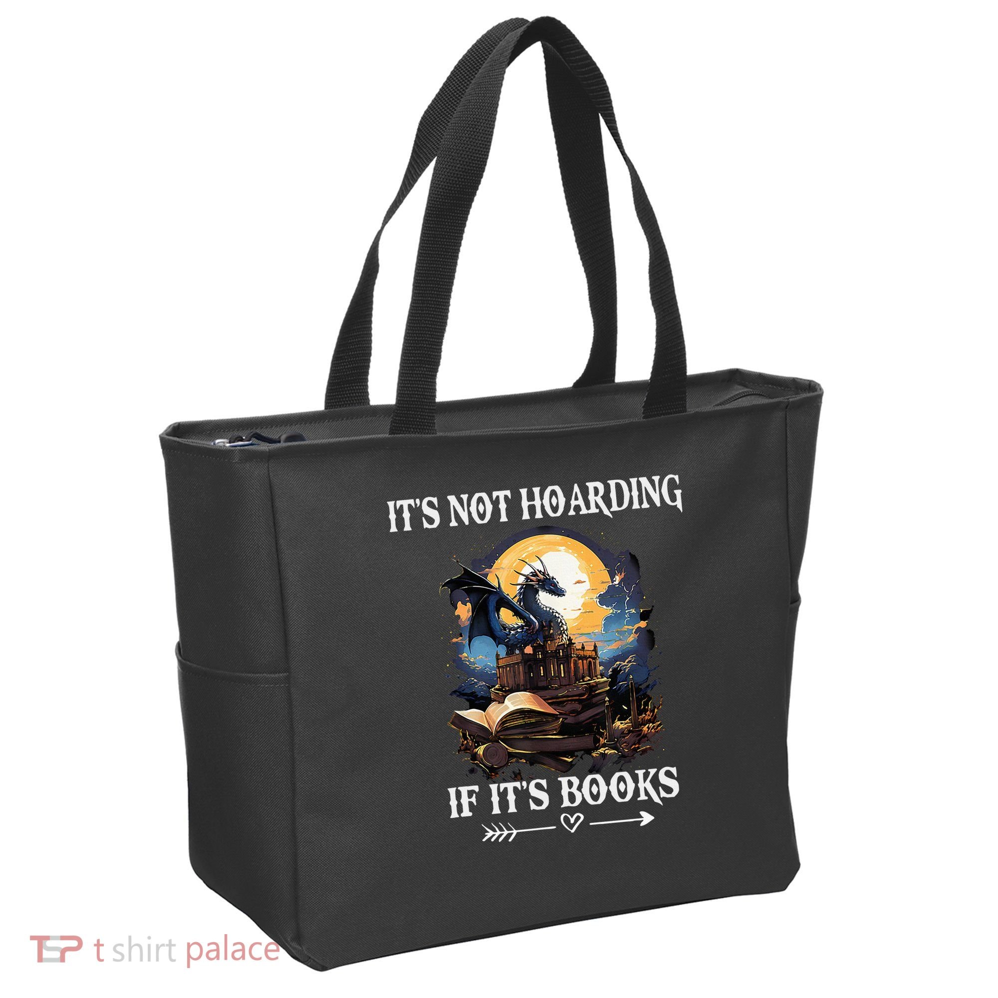 ItS Not Hoarding If ItS Books Funny Nerd Dragon Lover Tote Bag