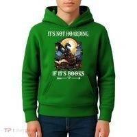 ItS Not Hoarding If ItS Books Funny Nerd Dragon Lover Kids Hoodie thumb 4