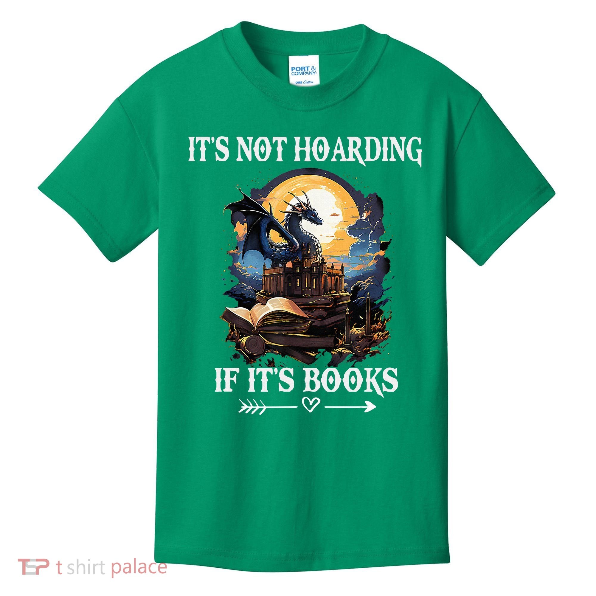 ItS Not Hoarding If ItS Books Funny Nerd Dragon Lover Kids T-Shirt