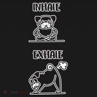 Inhale Exhale Pug Button thumb 1