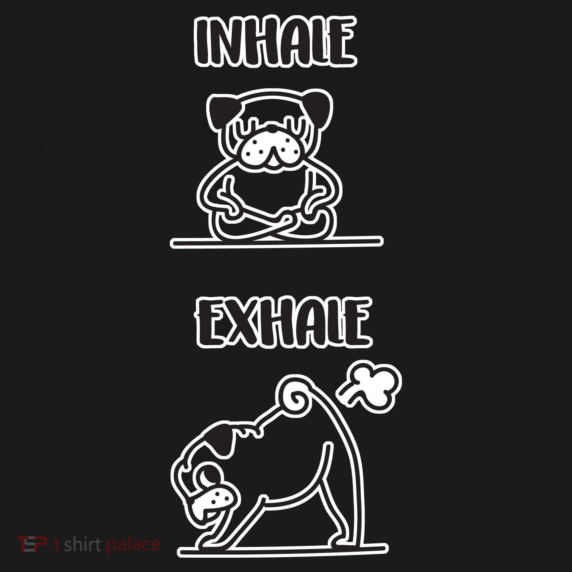 Inhale Exhale Pug Button