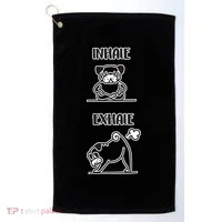 Inhale Exhale Pug Golf Towel thumb 0