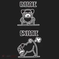 Inhale Exhale Pug Golf Towel thumb 3