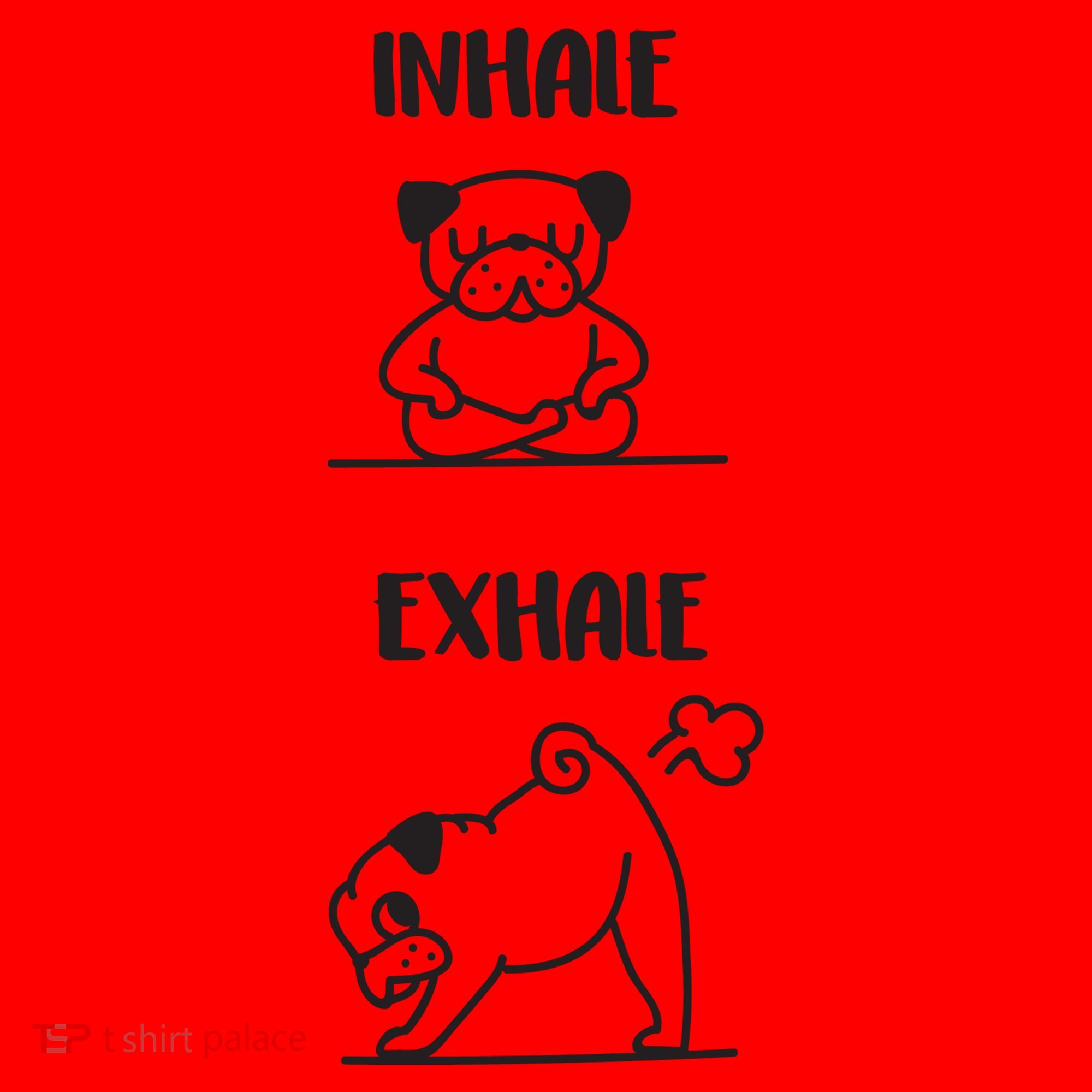 Inhale Exhale Pug Santa Hat