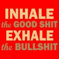 Inhale The Good Shit Exhale the Bullshit Santa Hat thumb 1