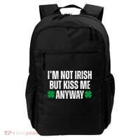 Im Not Irish But Kiss Me Anyway St Patricks Day Funny Backpack thumb 0