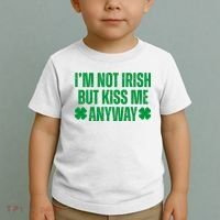 Im Not Irish But Kiss Me Anyway St Patricks Day Funny Toddler T-Shirt thumb 2