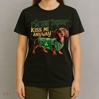 IM Not Irish But Kiss Me Anyway Dachshund St. Patrick Day T-Shirt thumb 4