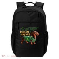IM Not Irish But Kiss Me Anyway Dachshund St. Patrick Day Backpack thumb 0