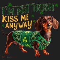 IM Not Irish But Kiss Me Anyway Dachshund St. Patrick Day Beanie thumb 2