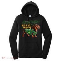 IM Not Irish But Kiss Me Anyway Dachshund St. Patrick Day Women's Hoodie thumb 0