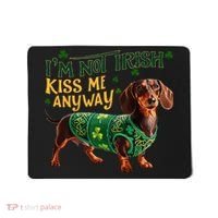 IM Not Irish But Kiss Me Anyway Dachshund St. Patrick Day Mousepad thumb 0