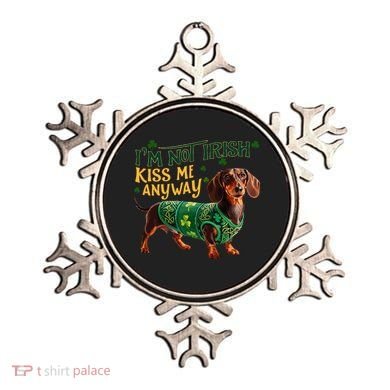IM Not Irish But Kiss Me Anyway Dachshund St. Patrick Day Ornament