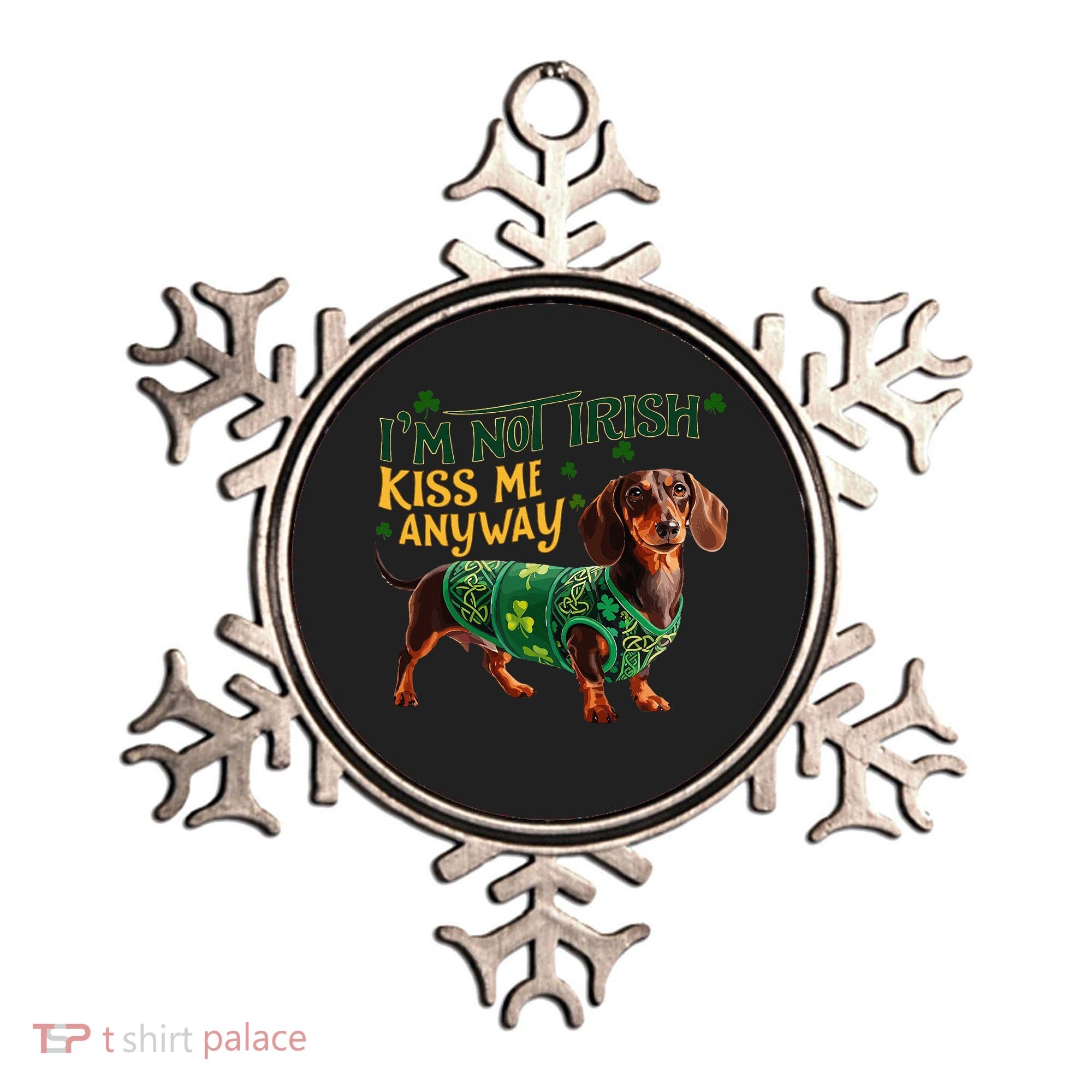 IM Not Irish But Kiss Me Anyway Dachshund St. Patrick Day Ornament