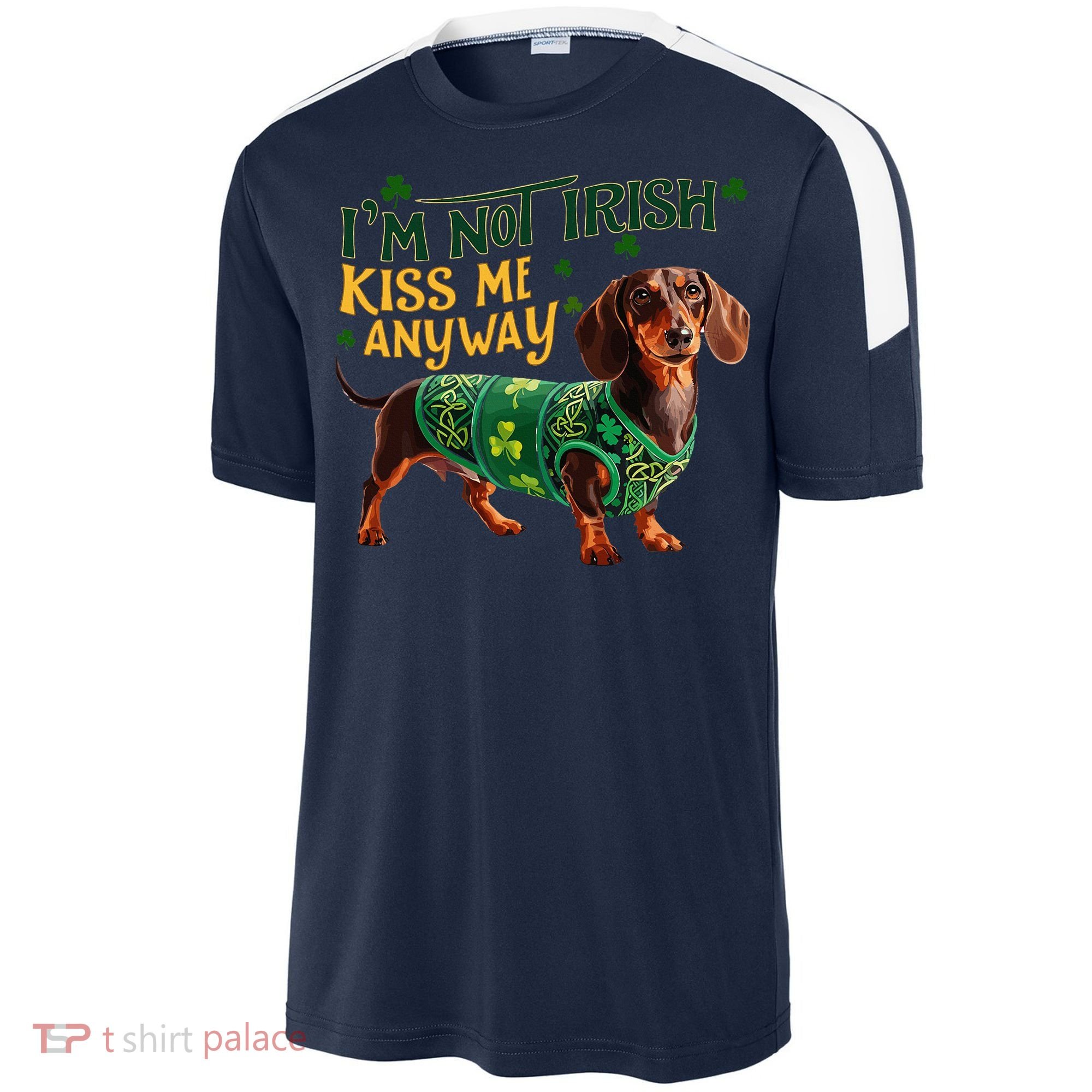 IM Not Irish But Kiss Me Anyway Dachshund St. Patrick Day Sport-Tek Competitor United Soccer Jersey