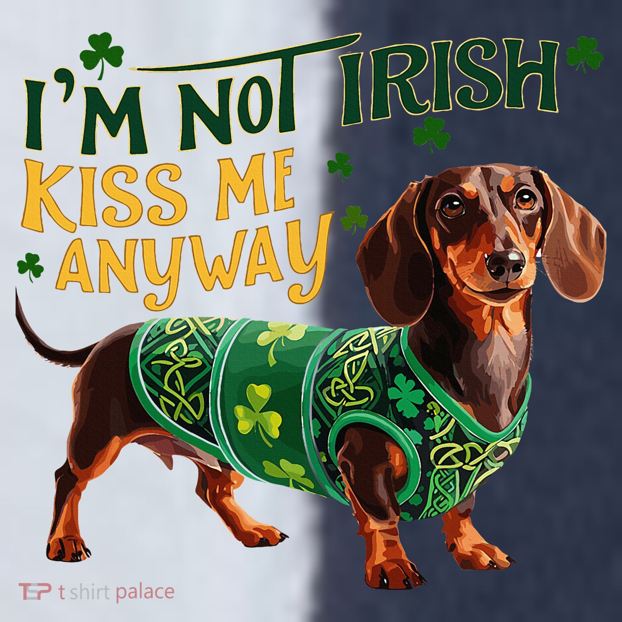 IM Not Irish But Kiss Me Anyway Dachshund St. Patrick Day Sport-Tek Competitor United Soccer Jersey