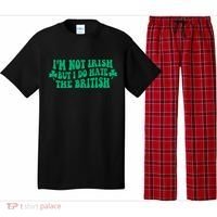 I’m Not Irish But I Do Hate The British Funny St Patrick's Day Irish British Pajama Set thumb 0