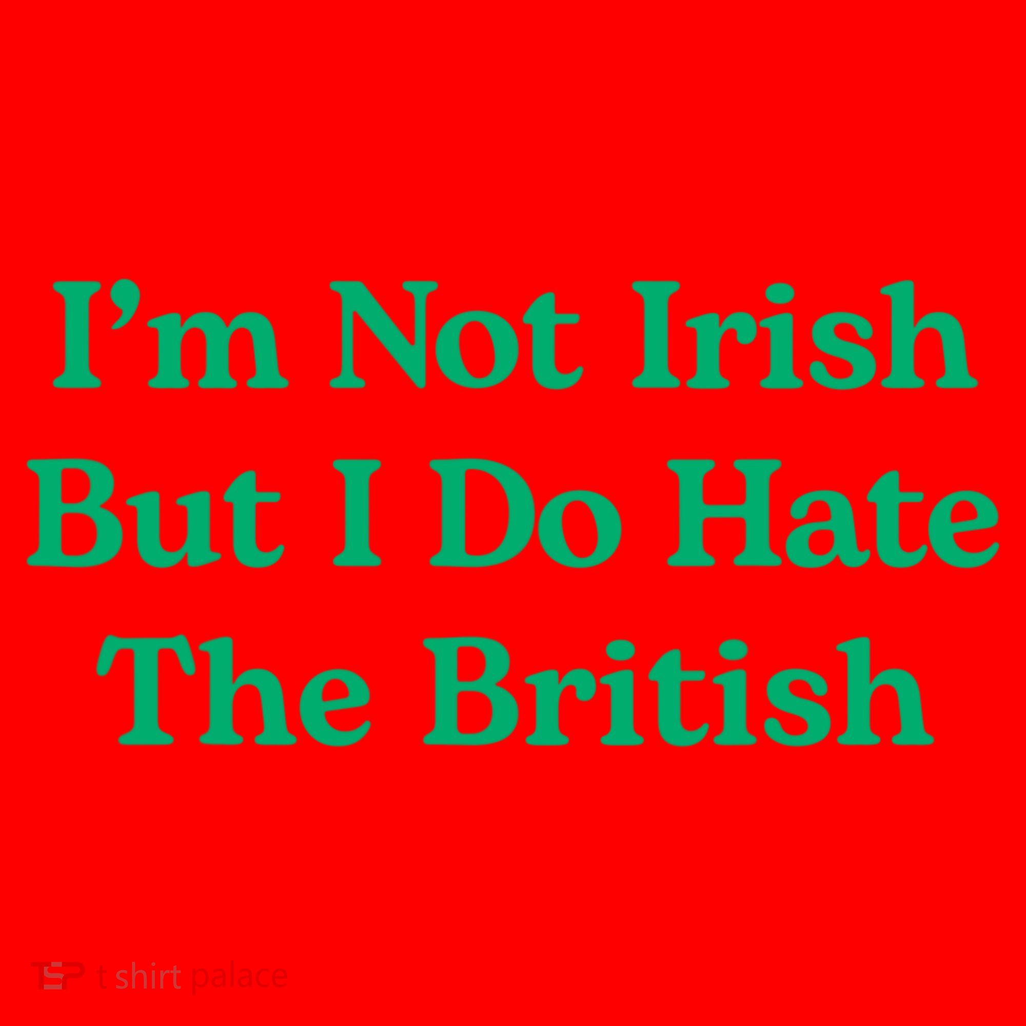 I’m Not Irish But I Do Hate The British Funny St Patrick's Day Irish British Santa Hat