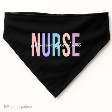 Icu Nurse Intensive Care Unit Nurse Gift USA-Made Doggie Bandana
