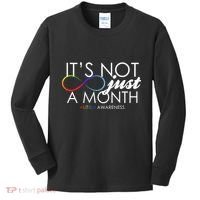 Its Not Just A Month Autism Awareness Kids Long Sleeve Shirt thumb 0