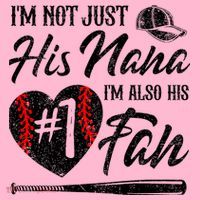 I'm Not Just His Nana I'm His Number One Fan Baseball Cute Coaster thumb 2