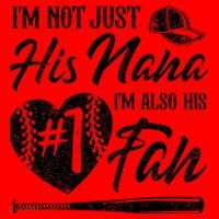 I'm Not Just His Nana I'm His Number One Fan Baseball Cute Santa Hat thumb 1