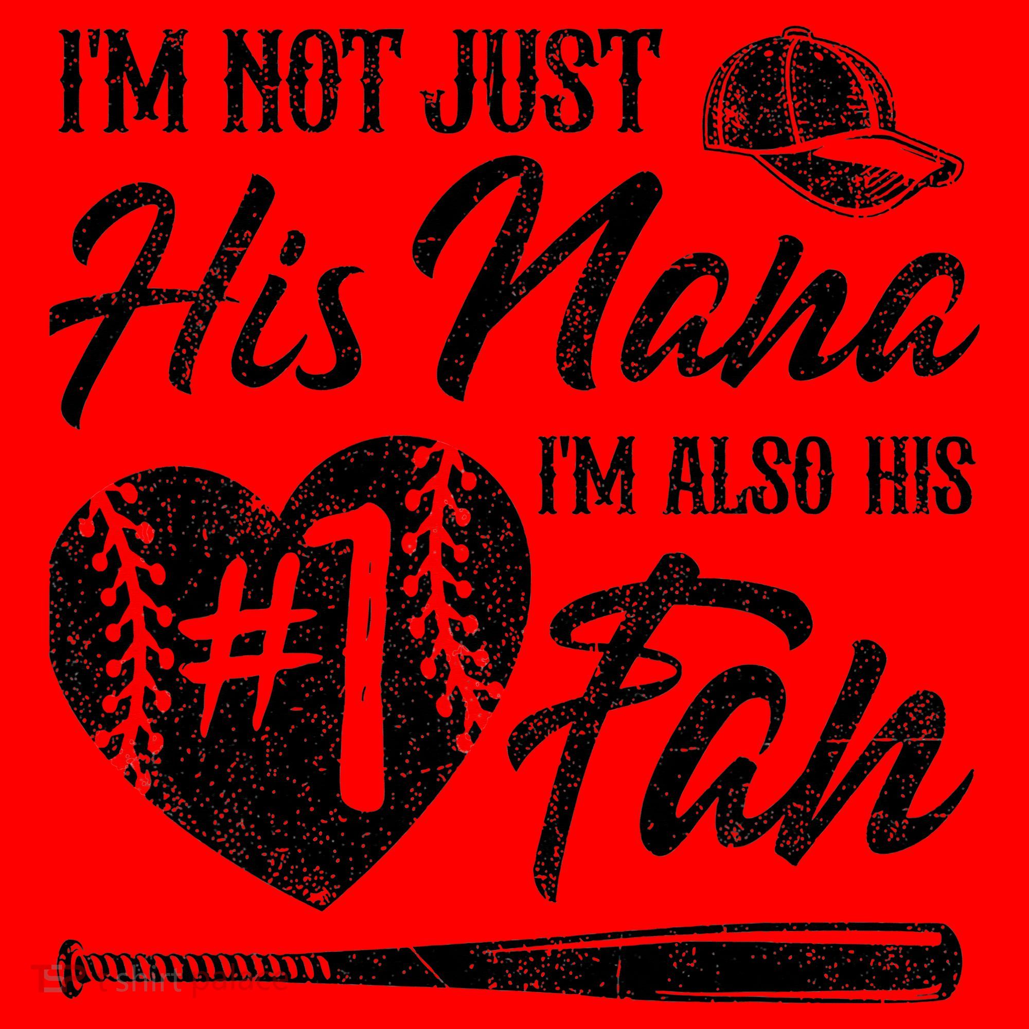 I'm Not Just His Nana I'm His Number One Fan Baseball Cute Santa Hat