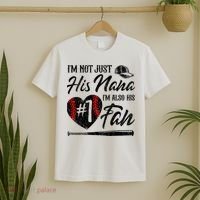 I'm Not Just His Nana I'm His Number One Fan Baseball Cute T-Shirt thumb 2