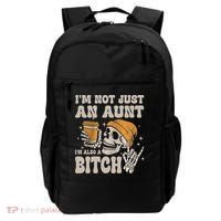 Im Not Just An Aunt Im Also A Bitch Funny Skeleton Auntie Backpack thumb 0