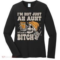 Im Not Just An Aunt Im Also A Bitch Funny Skeleton Auntie Women's Long Sleeve Shirt thumb 0