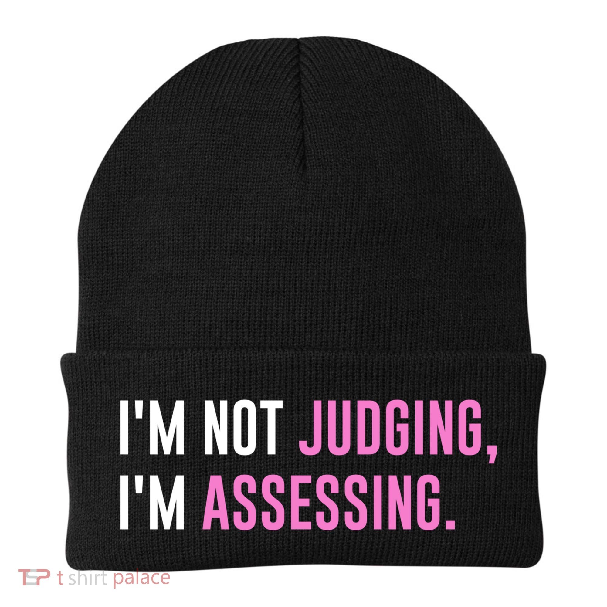 I'm Not Judging I'm Assessing Funny Beanie
