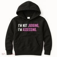 I'm Not Judging I'm Assessing Funny Kids Hoodie thumb 0