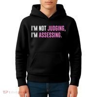 I'm Not Judging I'm Assessing Funny Kids Hoodie thumb 4