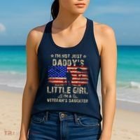 IM Not Just A DaddyS Little Girl IM A VeteranS Daughter Women's Tank Top thumb 2
