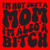 IM Not Just A Mom IM Also A Bitch Santa Hat thumb 1