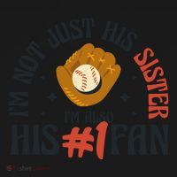 I'm Not Just His Sister I'm Also His Number One Fan Cute Baseball Toddler Hoodie thumb 2