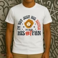 I'm Not Just His Sister I'm Also His Number One Fan Cute Baseball T-Shirt thumb 3