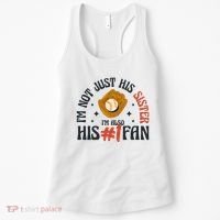 I'm Not Just His Sister I'm Also His Number One Fan Cute Baseball Women's Tank Top thumb 0