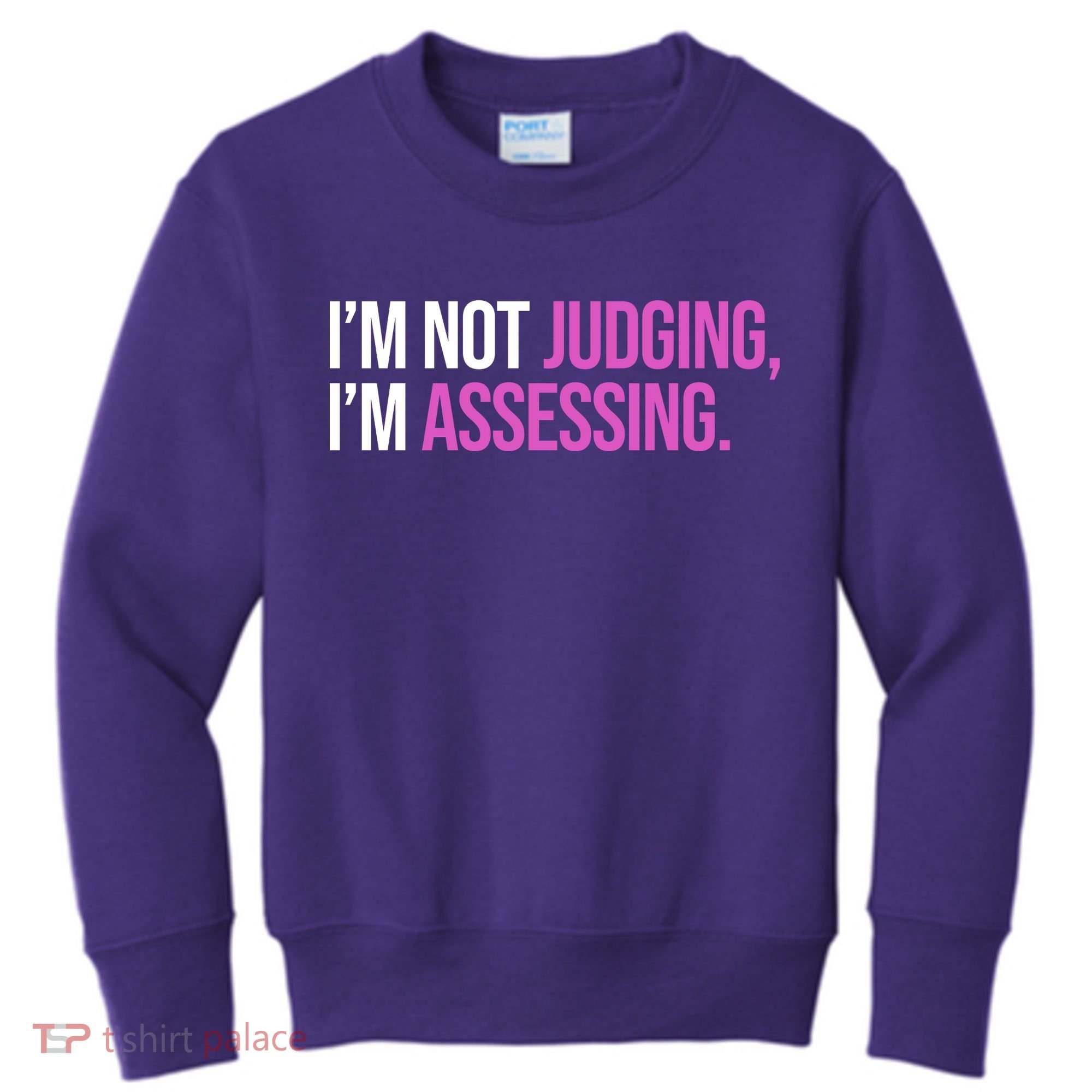 I'm Not Judging I'm Assessing Kids Sweatshirt