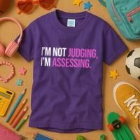 I'm Not Judging I'm Assessing Kids T-Shirt thumb 3