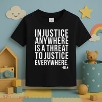Injustice Anywhere is a Threat to JUSTICE Everywhere MLK Toddler T-Shirt thumb 3