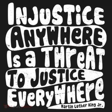 Injustice Anywhere Is A Threat To Justice Everywhere MLK Quote Tall Sweatshirt