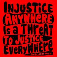 Injustice Anywhere Is A Threat To Justice Everywhere MLK Quote Santa Hat thumb 1