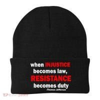 Injustice Becomes Law Resistance Duty Beanie thumb 0