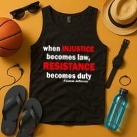 Injustice Becomes Law Resistance Duty Tank Top thumb 4