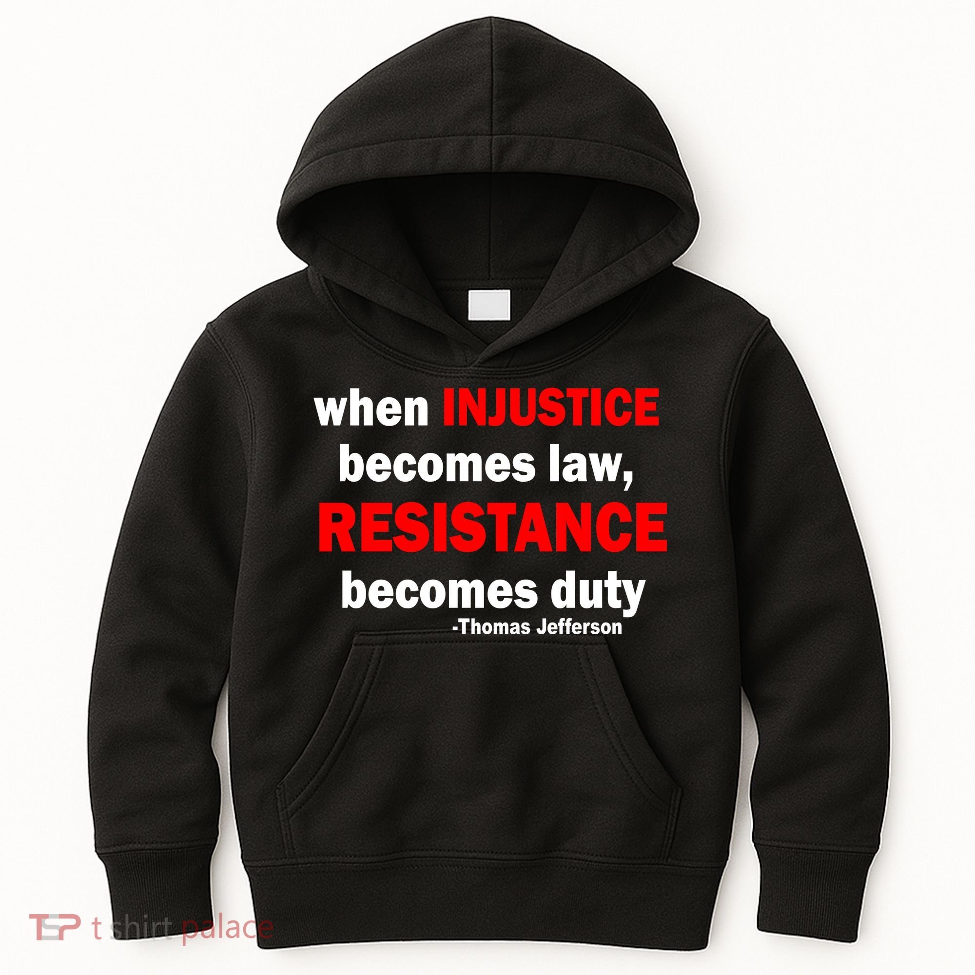 Injustice Becomes Law Resistance Duty Kids Hoodie