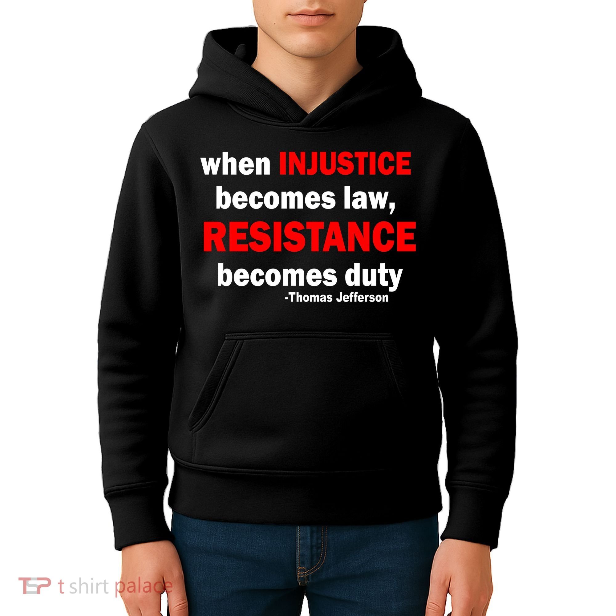 Injustice Becomes Law Resistance Duty Kids Hoodie