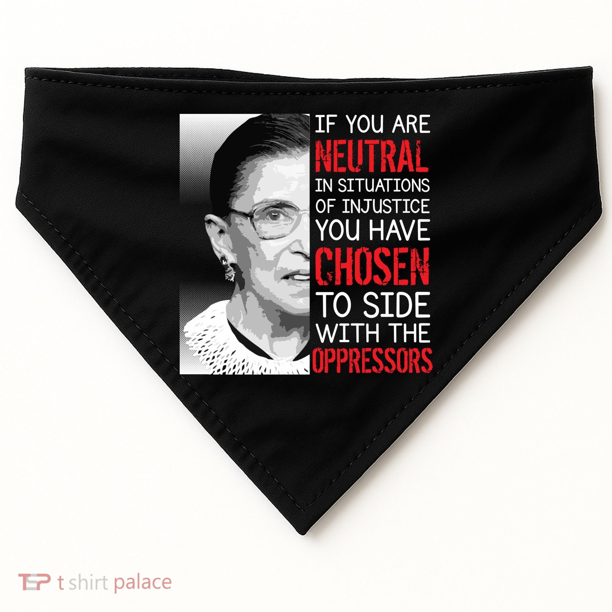Injustice Ruth Bader Ginsburg Notorious RBG Quote USA-Made Doggie Bandana